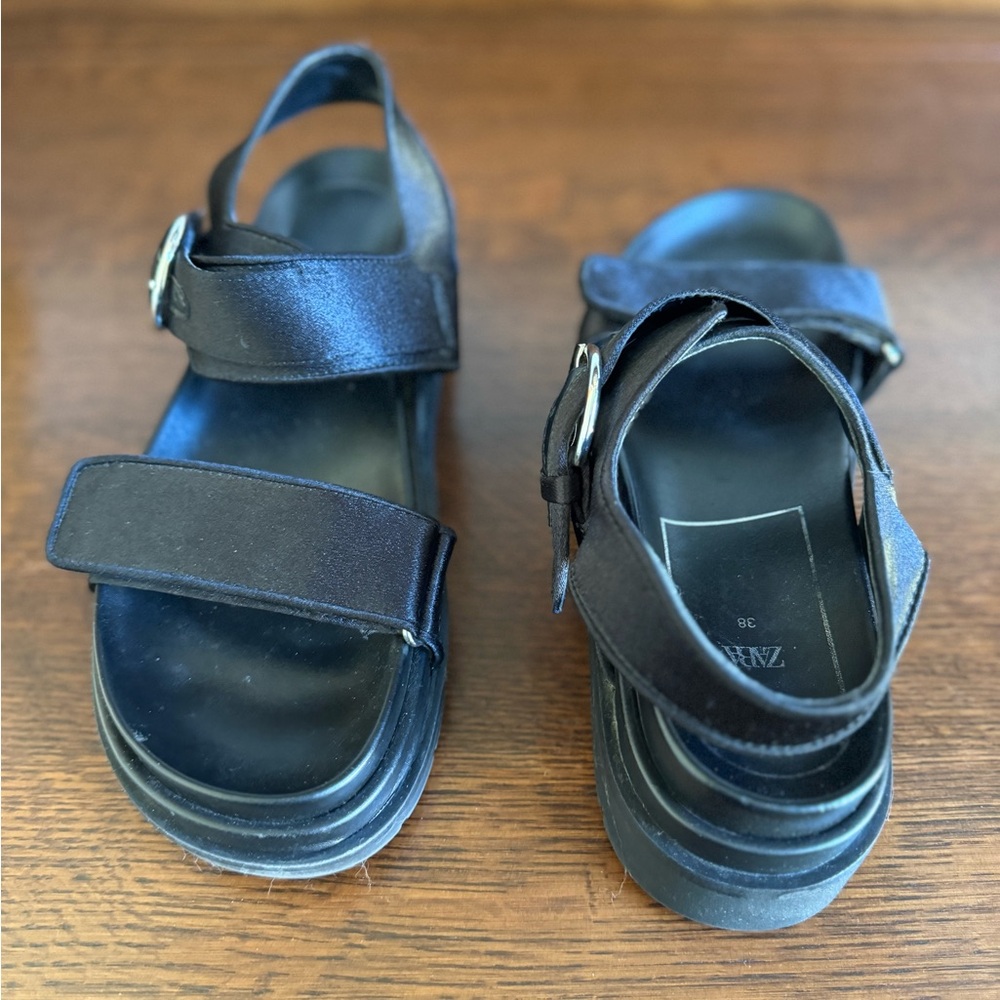 Zara Black Sandals for Women